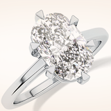2.23 CT Cushion Shaped Solitaire Moissanite Engagement Ring