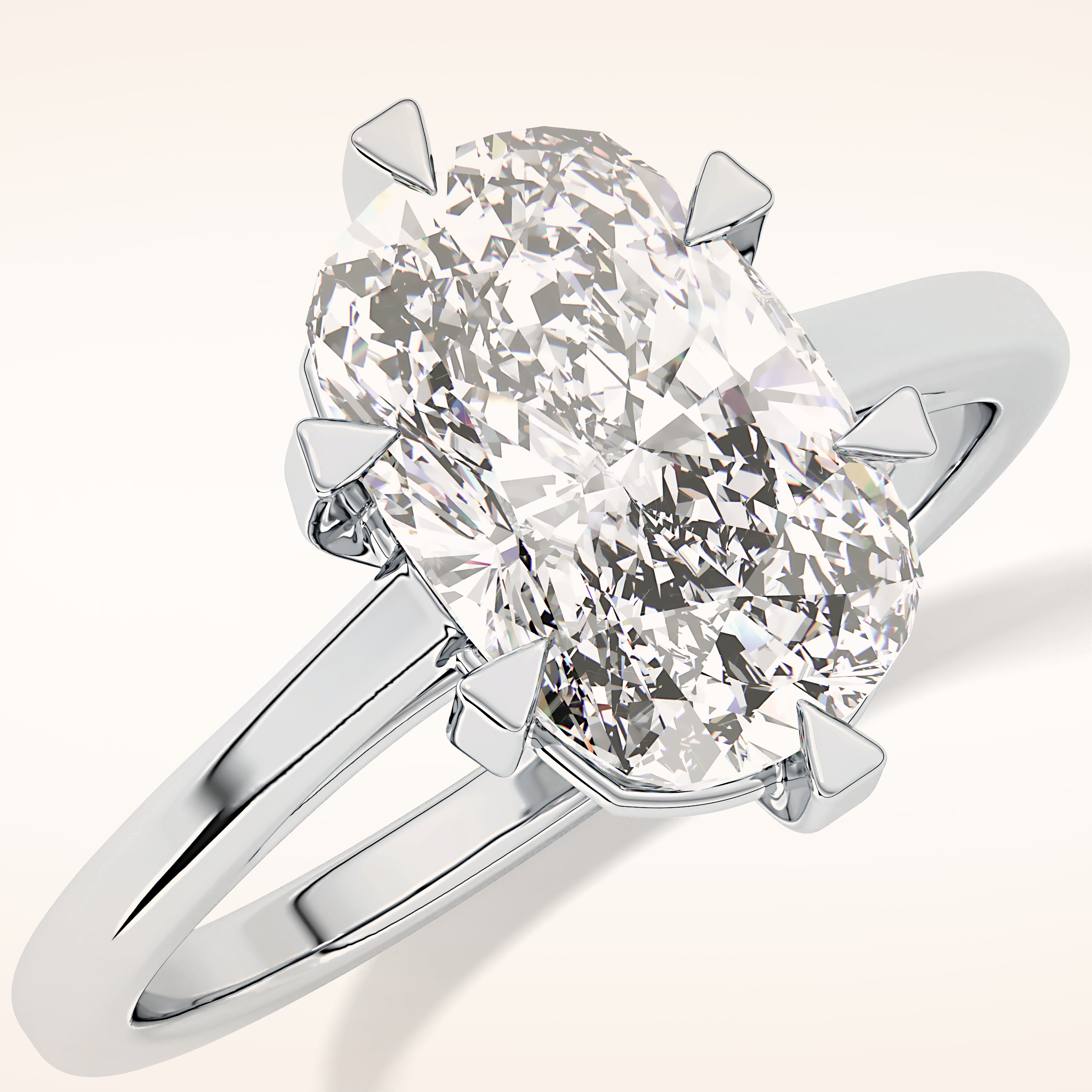2.23 CT Cushion Shaped Solitaire Moissanite Engagement Ring