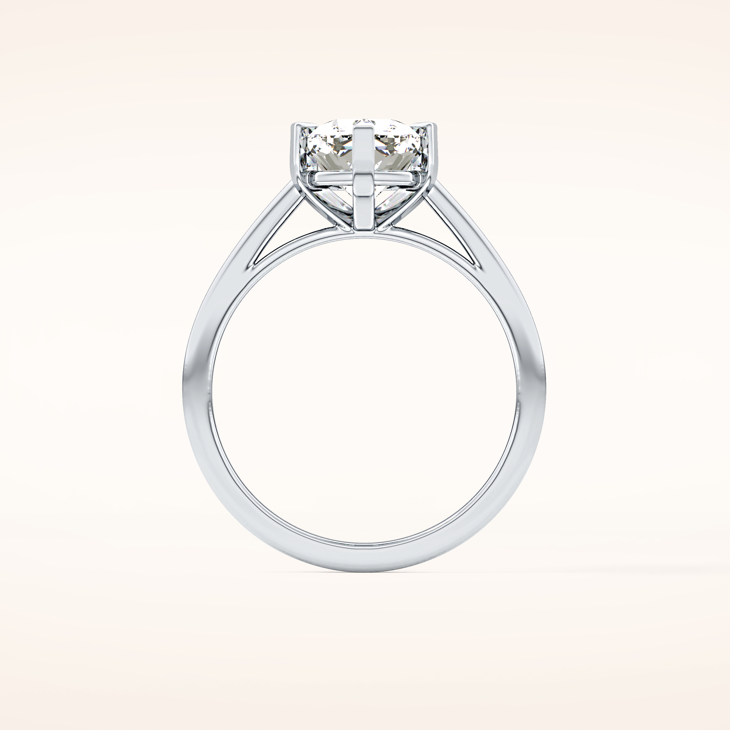 2.23 CT Cushion Shaped Solitaire Moissanite Engagement Ring