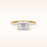 1.96 CT Emerald Shaped Solitaire Moissanite Engagement Ring