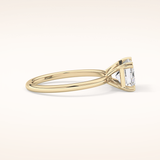 1.96 CT Emerald Shaped Solitaire Moissanite Engagement Ring