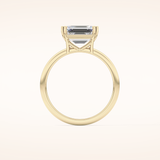 1.96 CT Emerald Shaped Solitaire Moissanite Engagement Ring