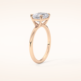 1.96 CT Emerald Shaped Solitaire Moissanite Engagement Ring