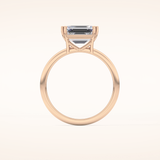 1.96 CT Emerald Shaped Solitaire Moissanite Engagement Ring