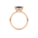 Emerald Solitaire Lab Grown Diamond Engagement Ring