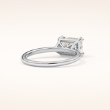1.96 CT Emerald Shaped Solitaire Moissanite Engagement Ring