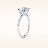 1.96 CT Emerald Shaped Solitaire Moissanite Engagement Ring