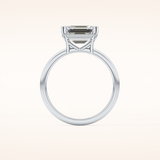 1.96 CT Emerald Shaped Solitaire Moissanite Engagement Ring