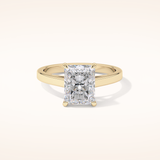 2.78 CT Radiant Shaped Solitaire Moissanite Engagement Ring