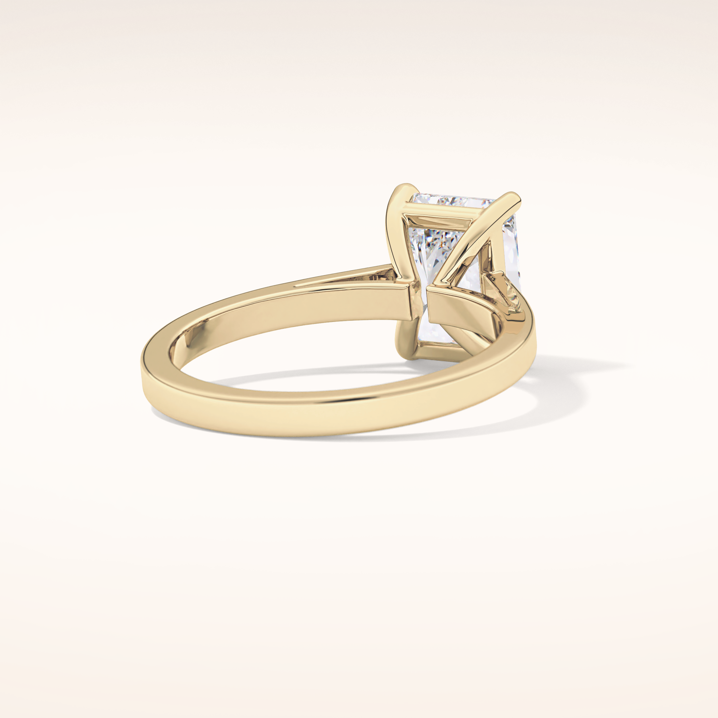 2.78 CT Radiant Shaped Solitaire Moissanite Engagement Ring