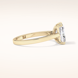 2.78 CT Radiant Shaped Solitaire Moissanite Engagement Ring