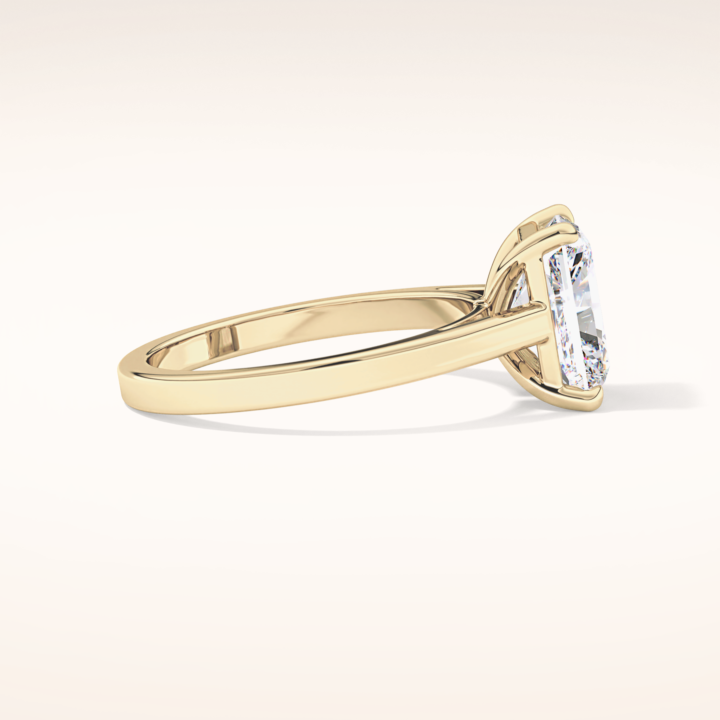 2.78 CT Radiant Shaped Solitaire Moissanite Engagement Ring