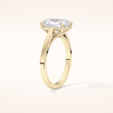 2.78 CT Radiant Shaped Solitaire Moissanite Engagement Ring