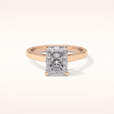 2.78 CT Radiant Shaped Solitaire Moissanite Engagement Ring