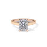 Radiant Solitaire Lab Grown Diamond Engagement Ring