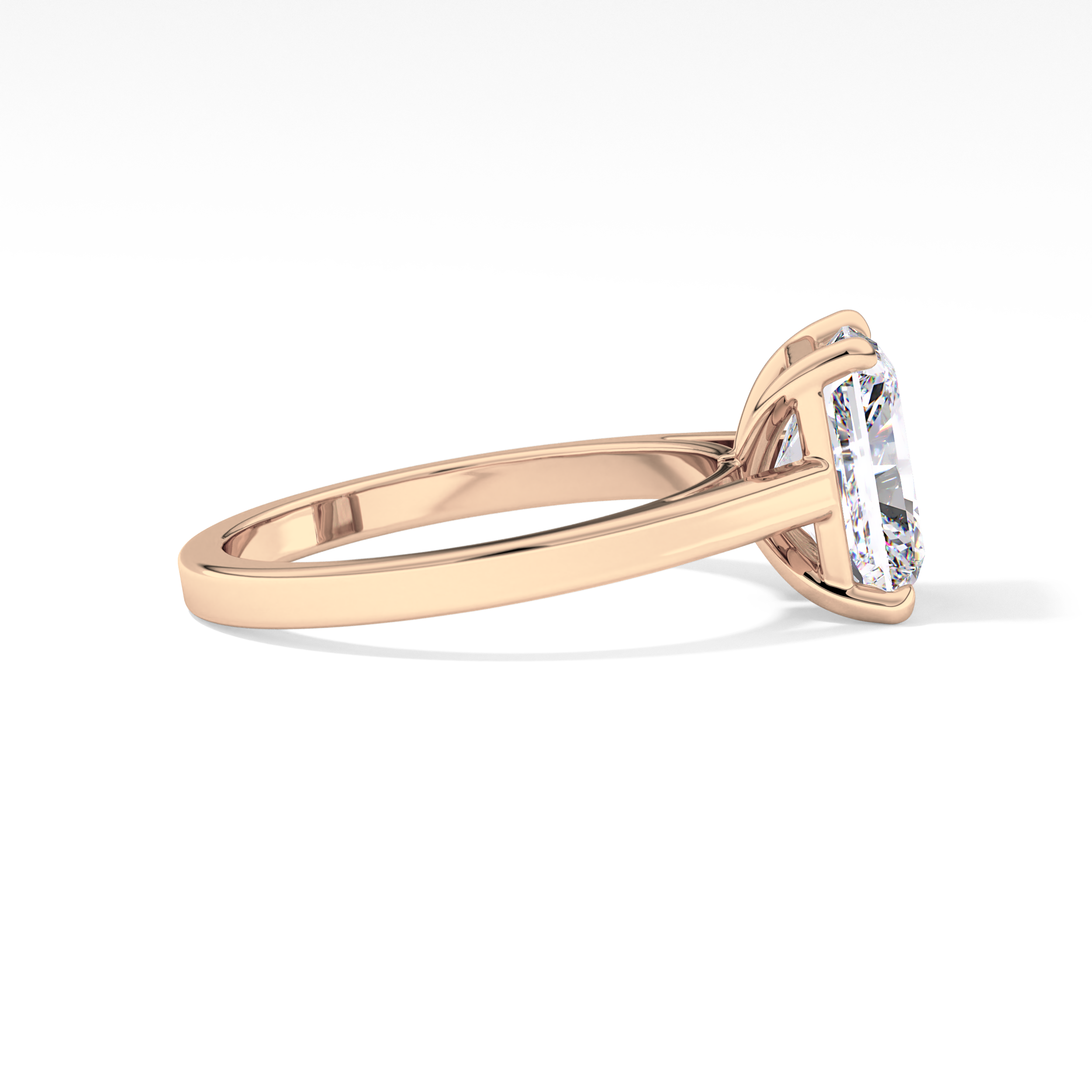 Radiant Solitaire Lab Grown Diamond Engagement Ring