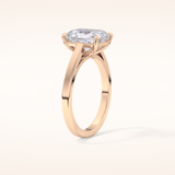 2.78 CT Radiant Shaped Solitaire Moissanite Engagement Ring