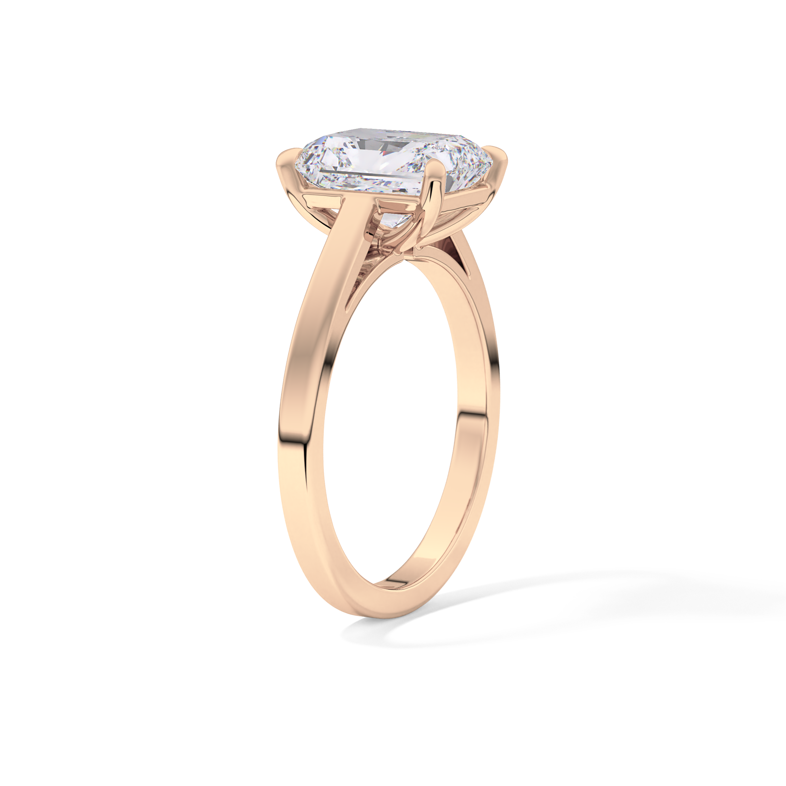 Radiant Solitaire Lab Grown Diamond Engagement Ring