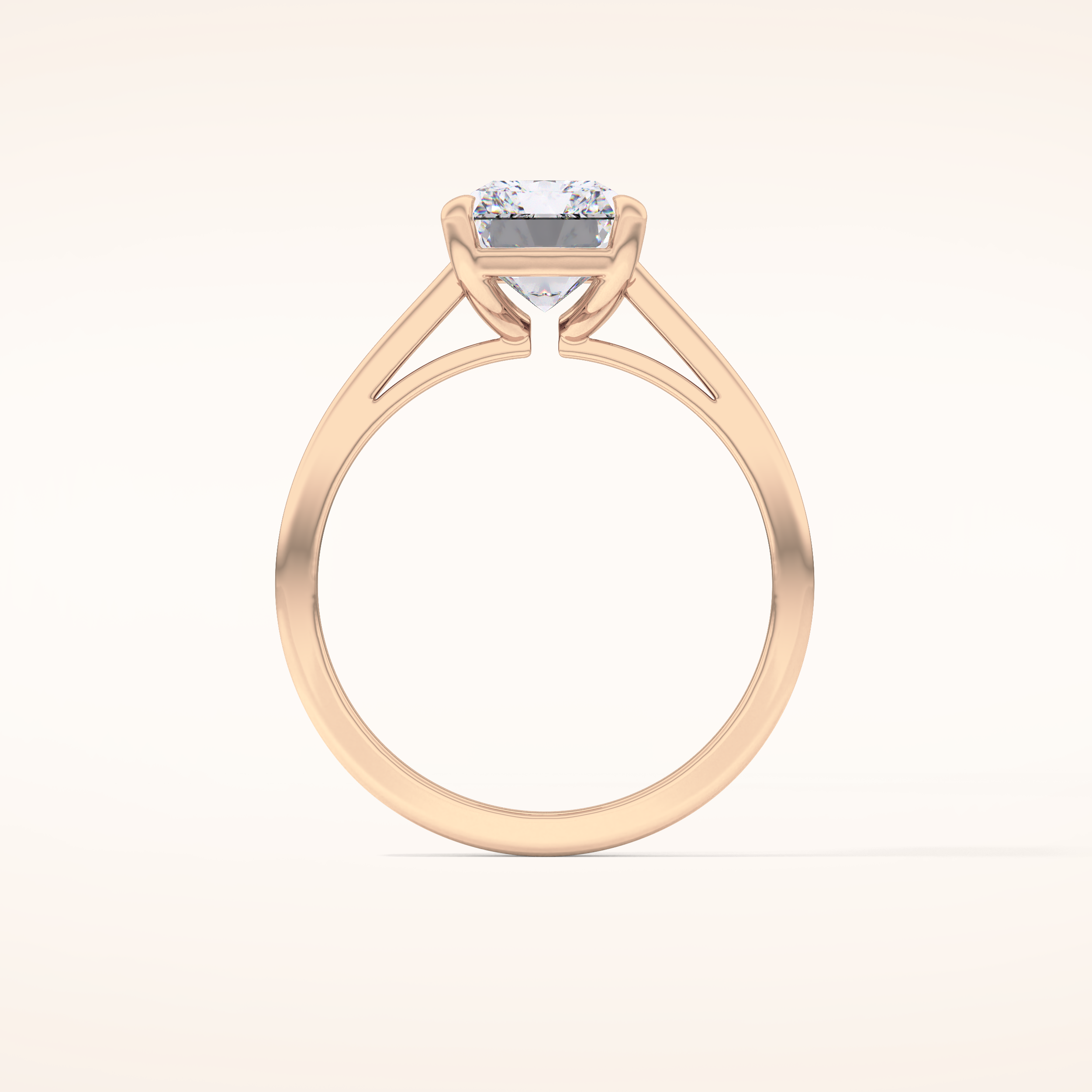 2.78 CT Radiant Shaped Solitaire Moissanite Engagement Ring