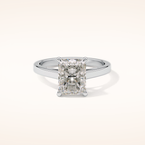 2.78 CT Radiant Shaped Solitaire Moissanite Engagement Ring
