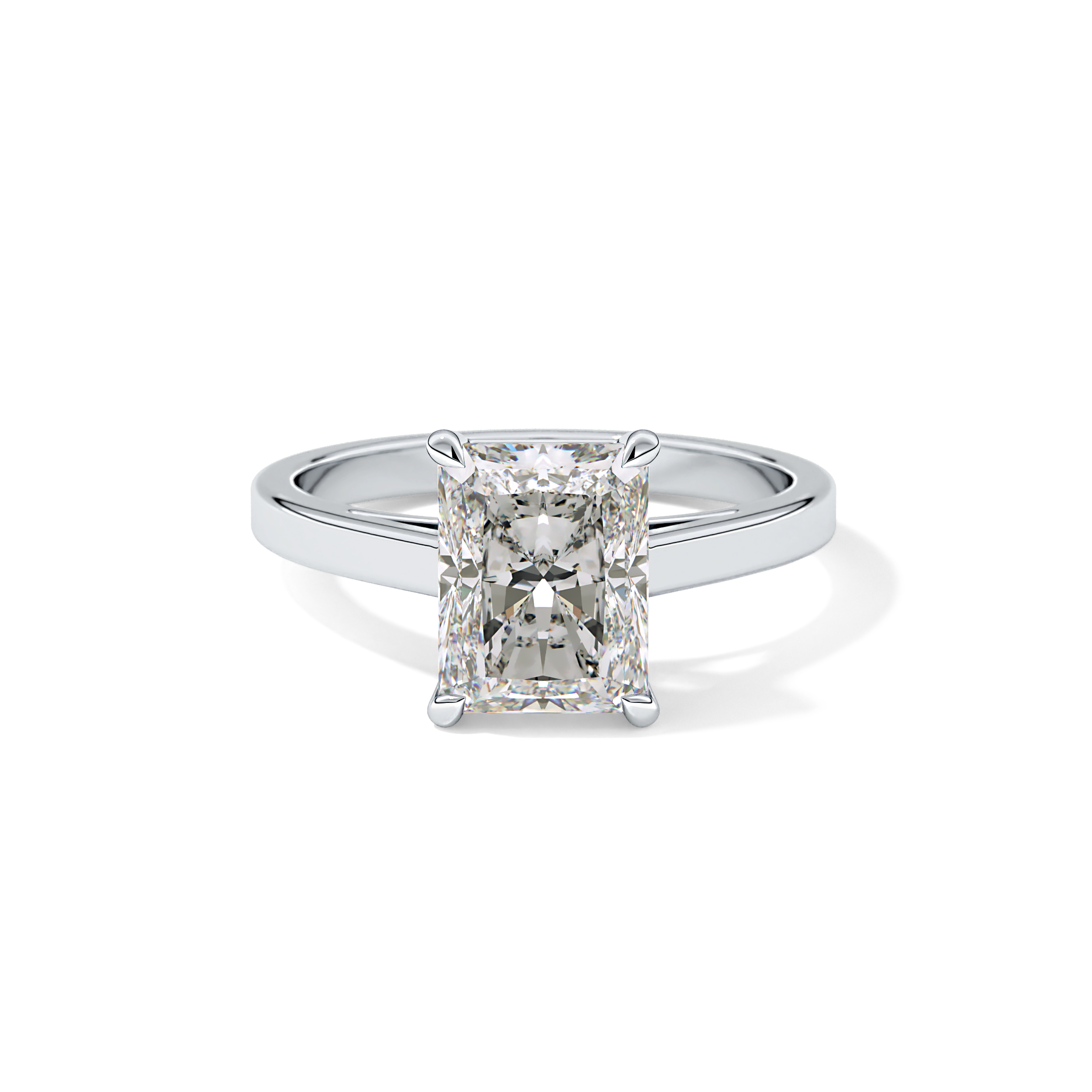 Radiant Solitaire Lab Grown Diamond Engagement Ring