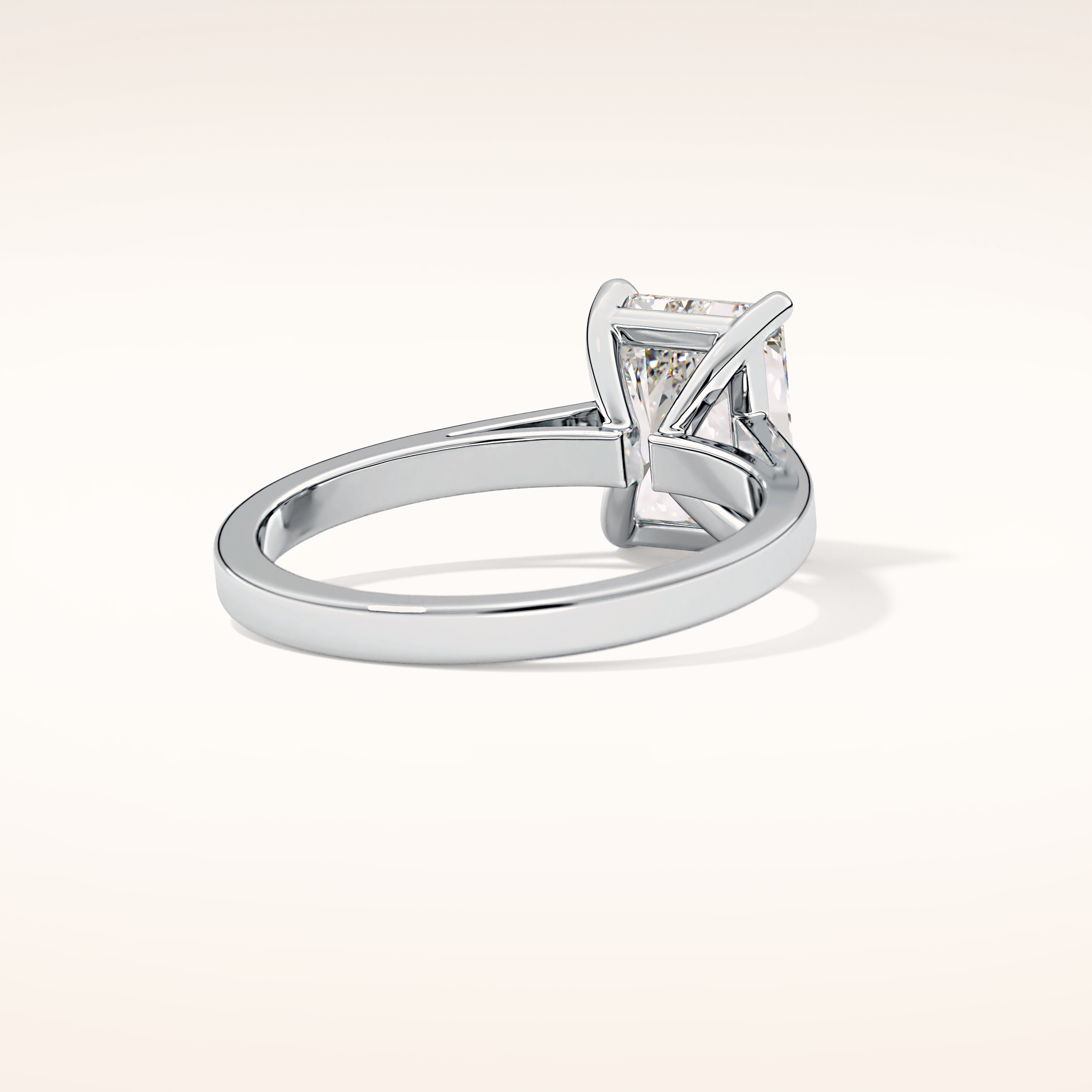 2.78 CT Radiant Shaped Solitaire Moissanite Engagement Ring