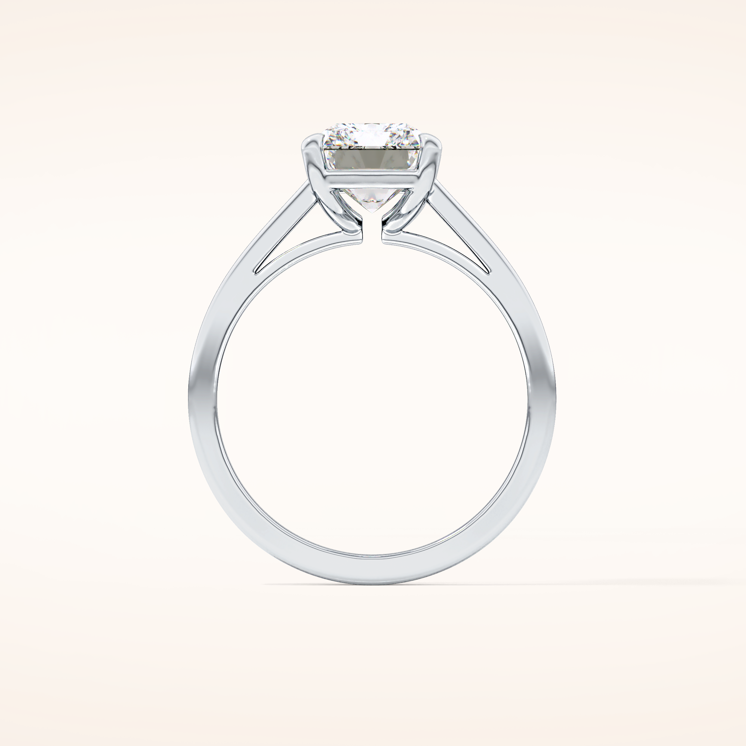 2.78 CT Radiant Shaped Solitaire Moissanite Engagement Ring