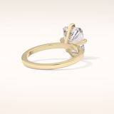 3.45 CT Radiant Shaped Solitaire Moissanite Engagement Ring