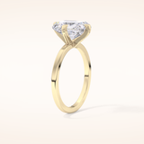 3.45 CT Radiant Shaped Solitaire Moissanite Engagement Ring