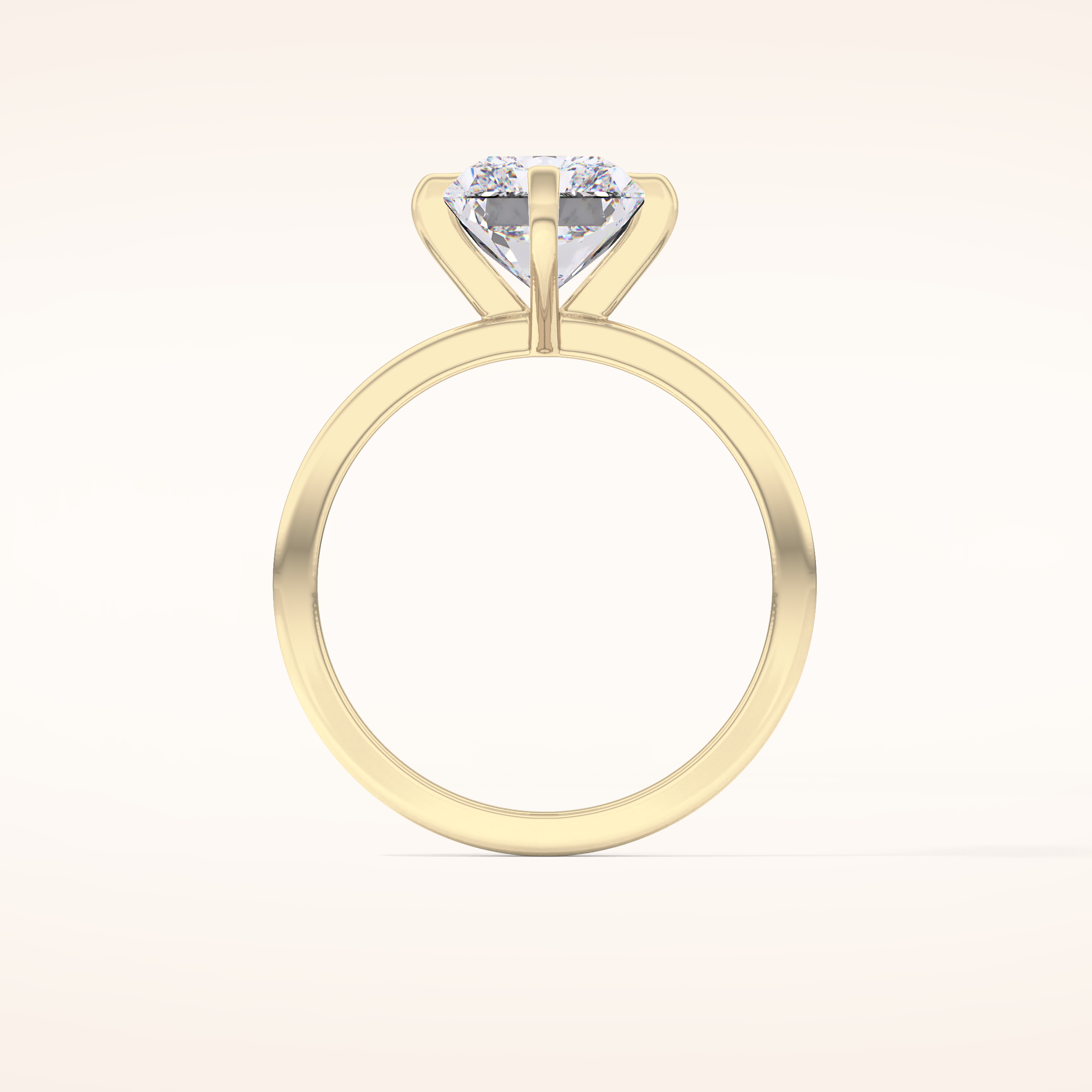 3.45 CT Radiant Shaped Solitaire Moissanite Engagement Ring