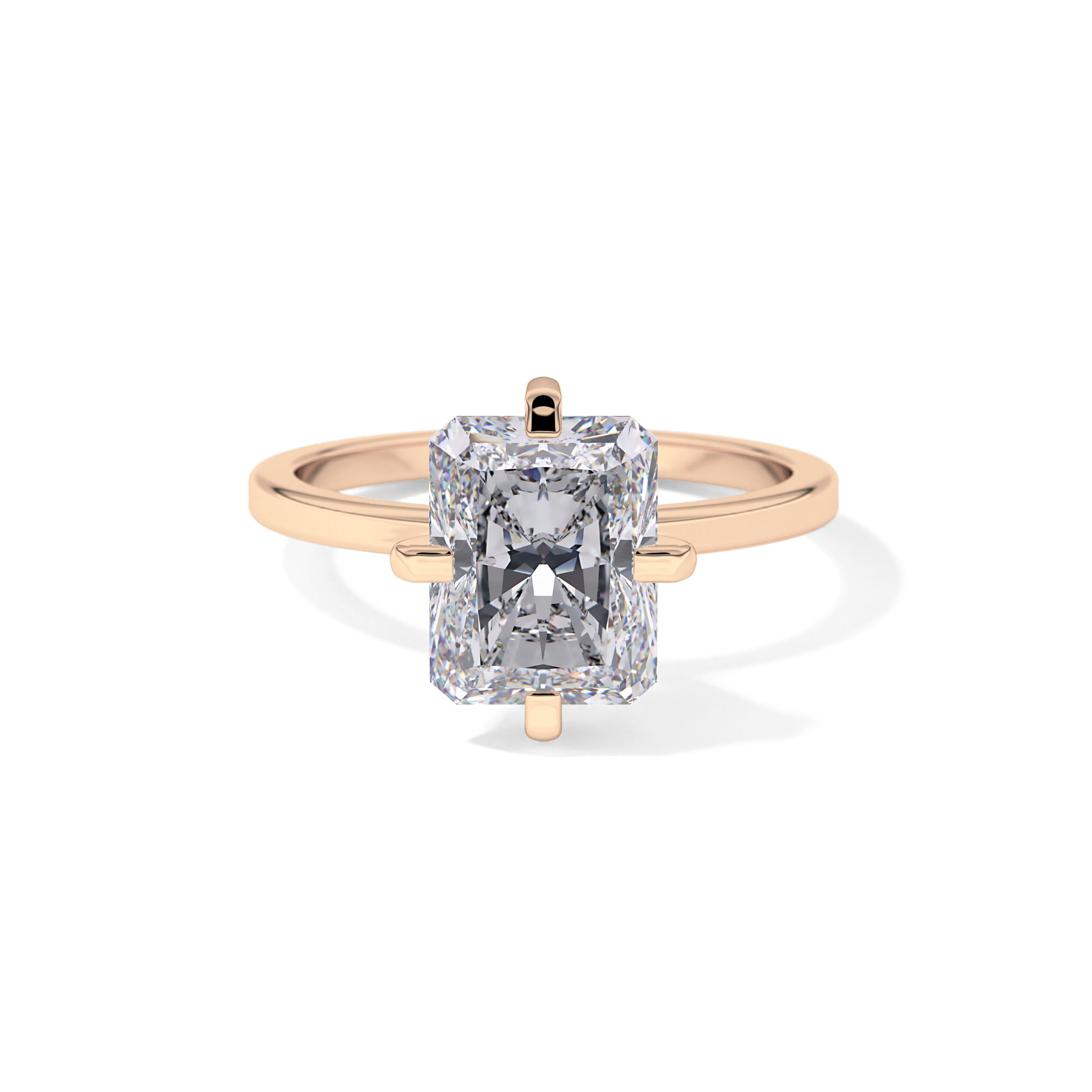 Radiant Solitaire Lab Grown Diamond Engagement Ring