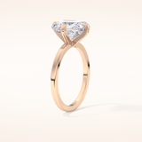 3.45 CT Radiant Shaped Solitaire Moissanite Engagement Ring