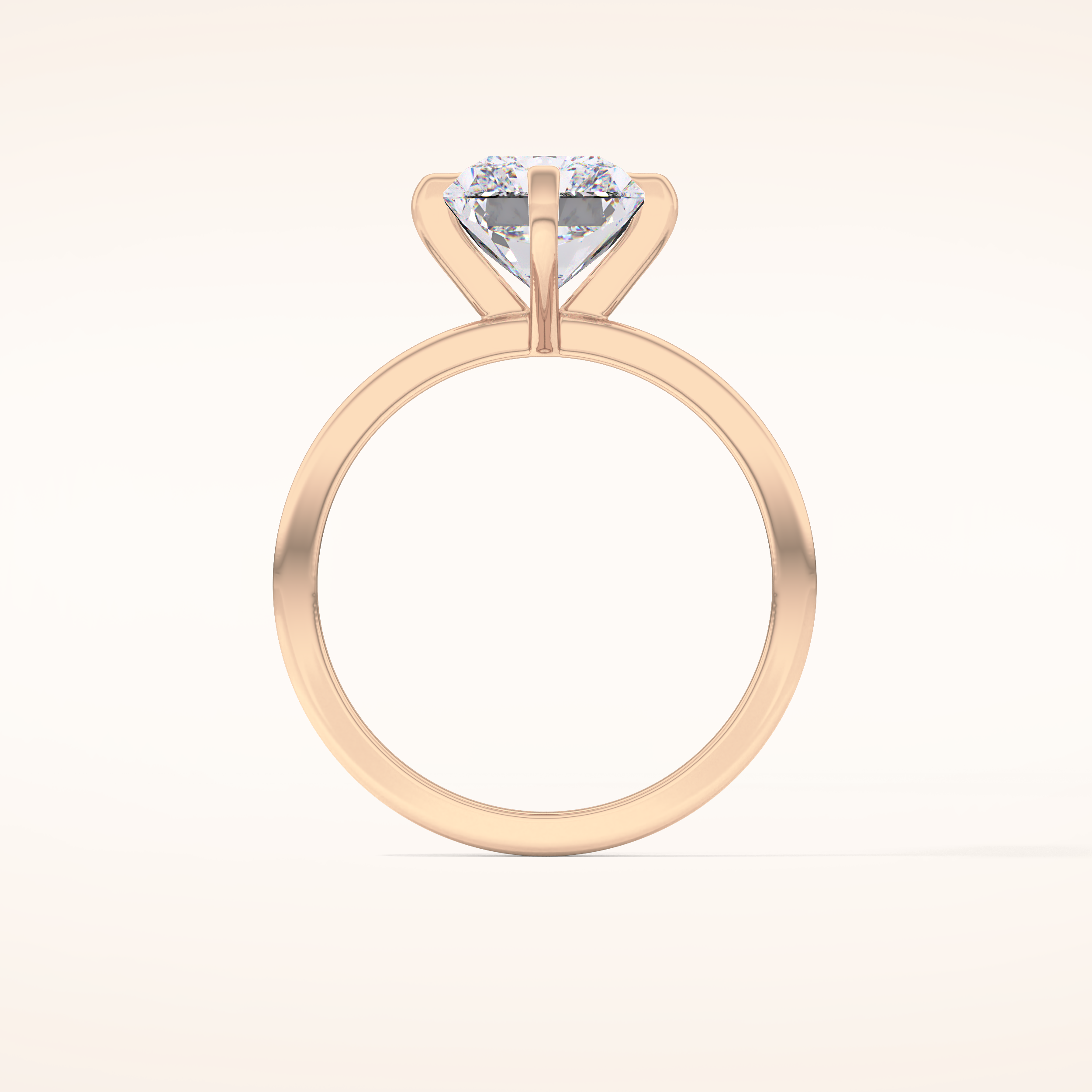 3.45 CT Radiant Shaped Solitaire Moissanite Engagement Ring