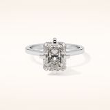 3.45 CT Radiant Shaped Solitaire Moissanite Engagement Ring