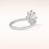 3.45 CT Radiant Shaped Solitaire Moissanite Engagement Ring