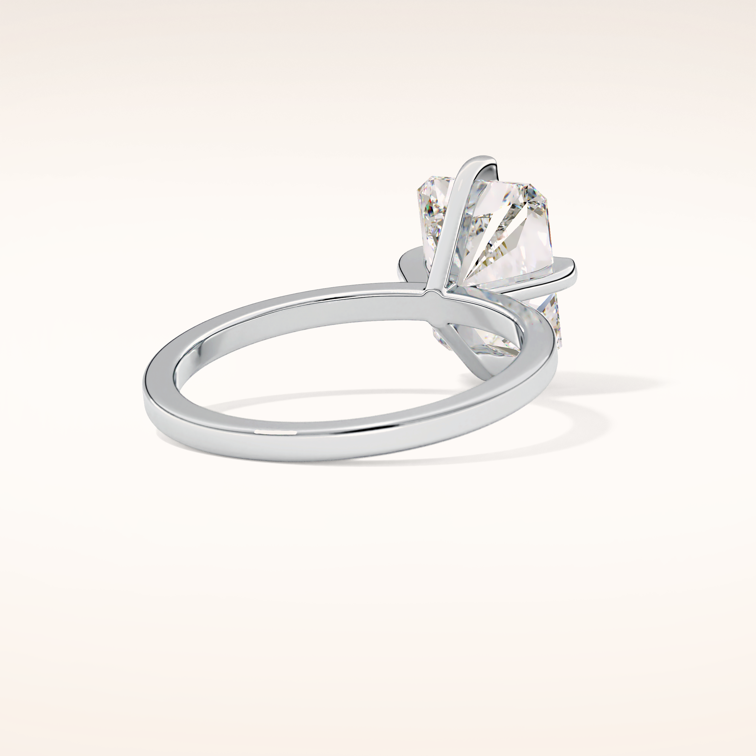 3.45 CT Radiant Shaped Solitaire Moissanite Engagement Ring
