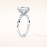 3.45 CT Radiant Shaped Solitaire Moissanite Engagement Ring