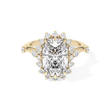 Cushion Halo Lab Grown Diamond Engagement Ring