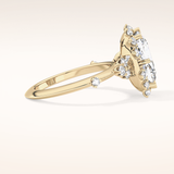 4.05 CT Cushion Shaped Halo Moissanite Engagement Ring