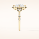 4.05 CT Cushion Shaped Halo Moissanite Engagement Ring