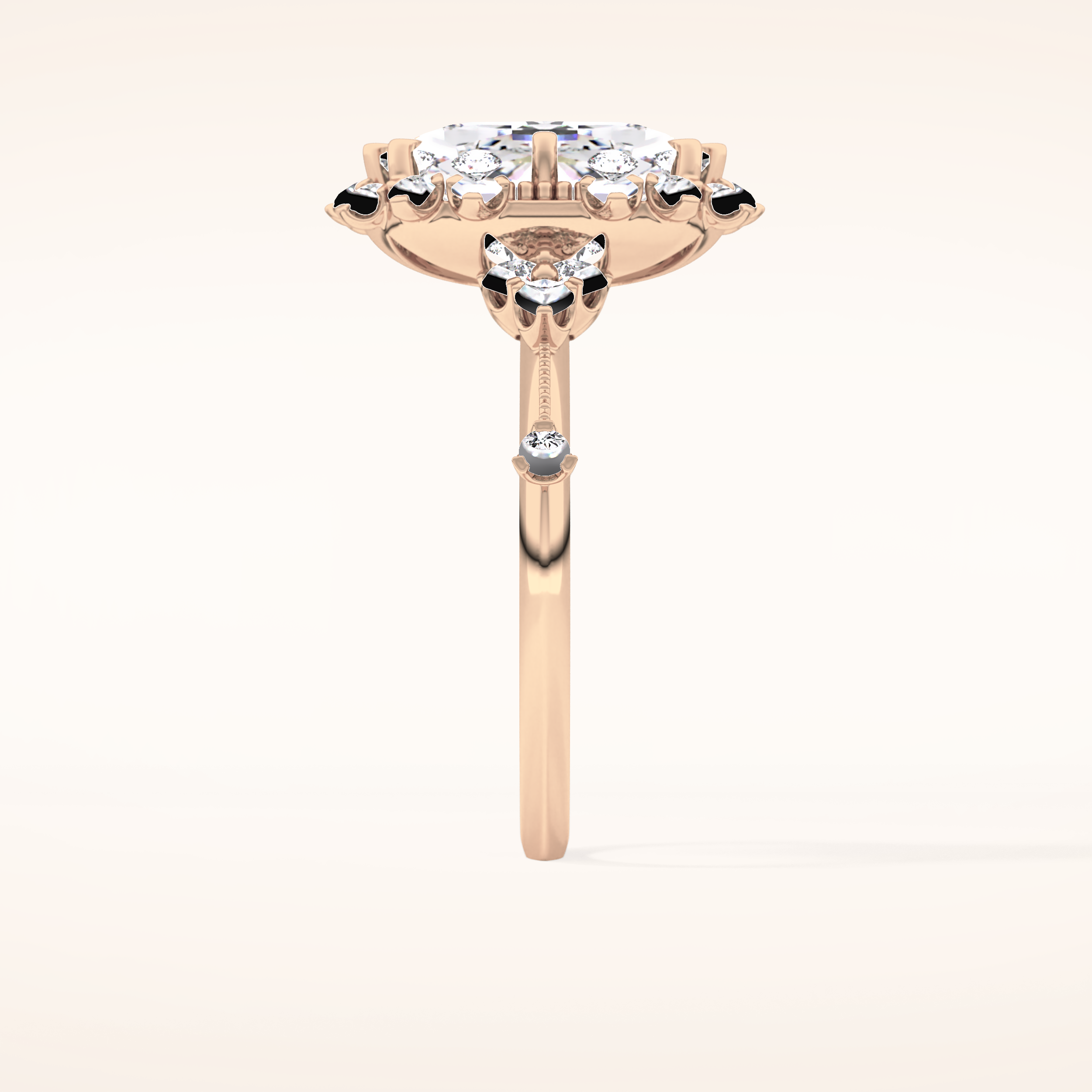 4.05 CT Cushion Shaped Halo Moissanite Engagement Ring
