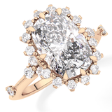 Cushion Halo Lab Grown Diamond Engagement Ring