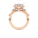 Cushion Halo Lab Grown Diamond Engagement Ring