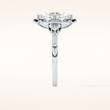 4.05 CT Cushion Shaped Halo Moissanite Engagement Ring