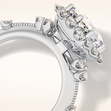4.05 CT Cushion Shaped Halo Moissanite Engagement Ring