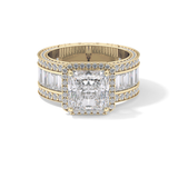 Radiant Halo & Pave Lab Grown Diamond Engagement Ring