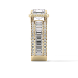 Radiant Halo & Pave Lab Grown Diamond Engagement Ring