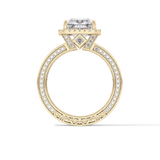 Radiant Halo & Pave Lab Grown Diamond Engagement Ring