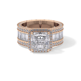 Radiant Halo & Pave Lab Grown Diamond Engagement Ring