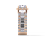 Radiant Halo & Pave Lab Grown Diamond Engagement Ring